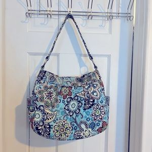 Vera Bradley Blue Flower Paisley print purse